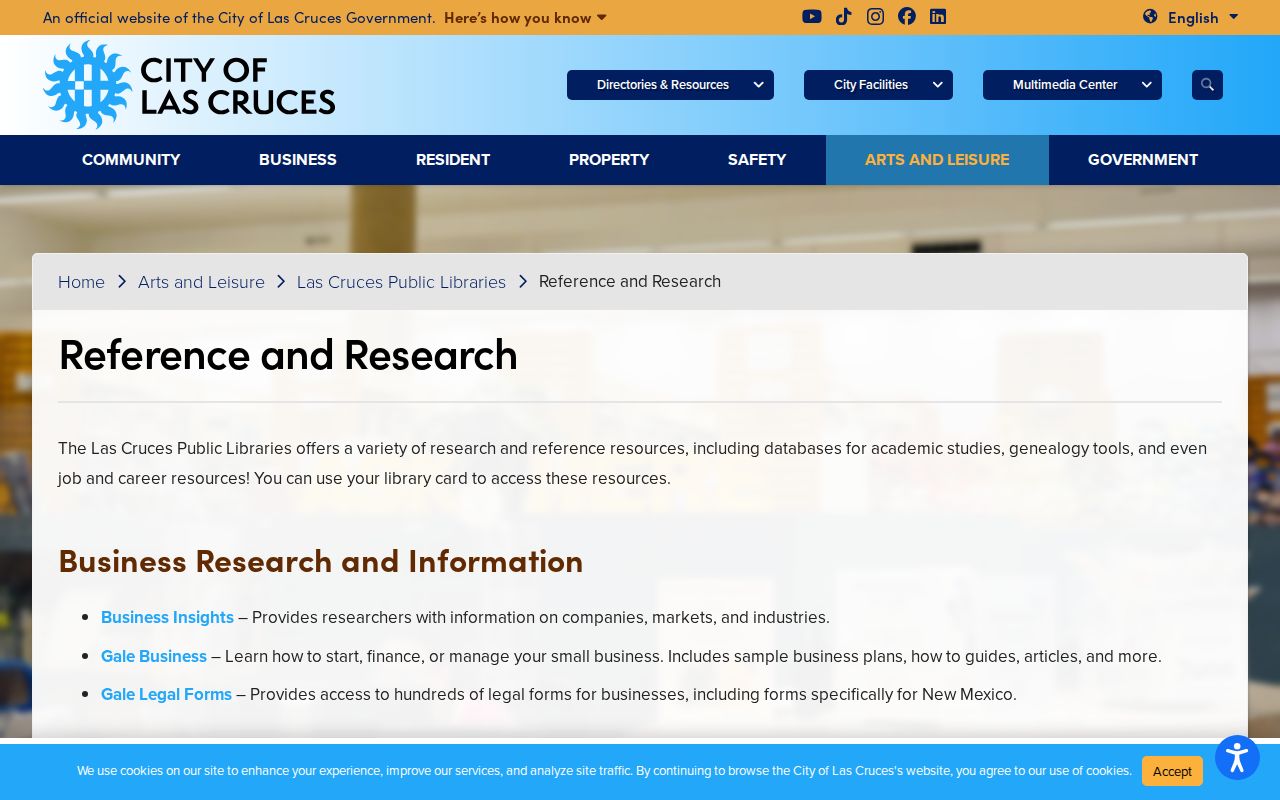 Las Cruces city directory library research sources