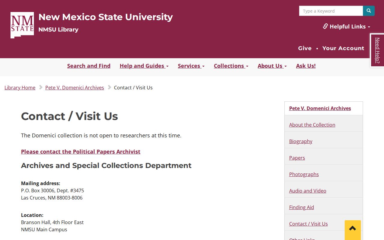 Las Cruces city directory access through NMSU Archives and Special Collections