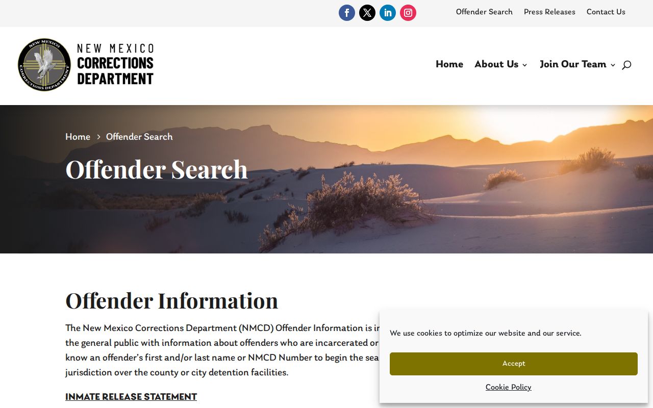 Las Cruces residents directory New Mexico corrections offender search