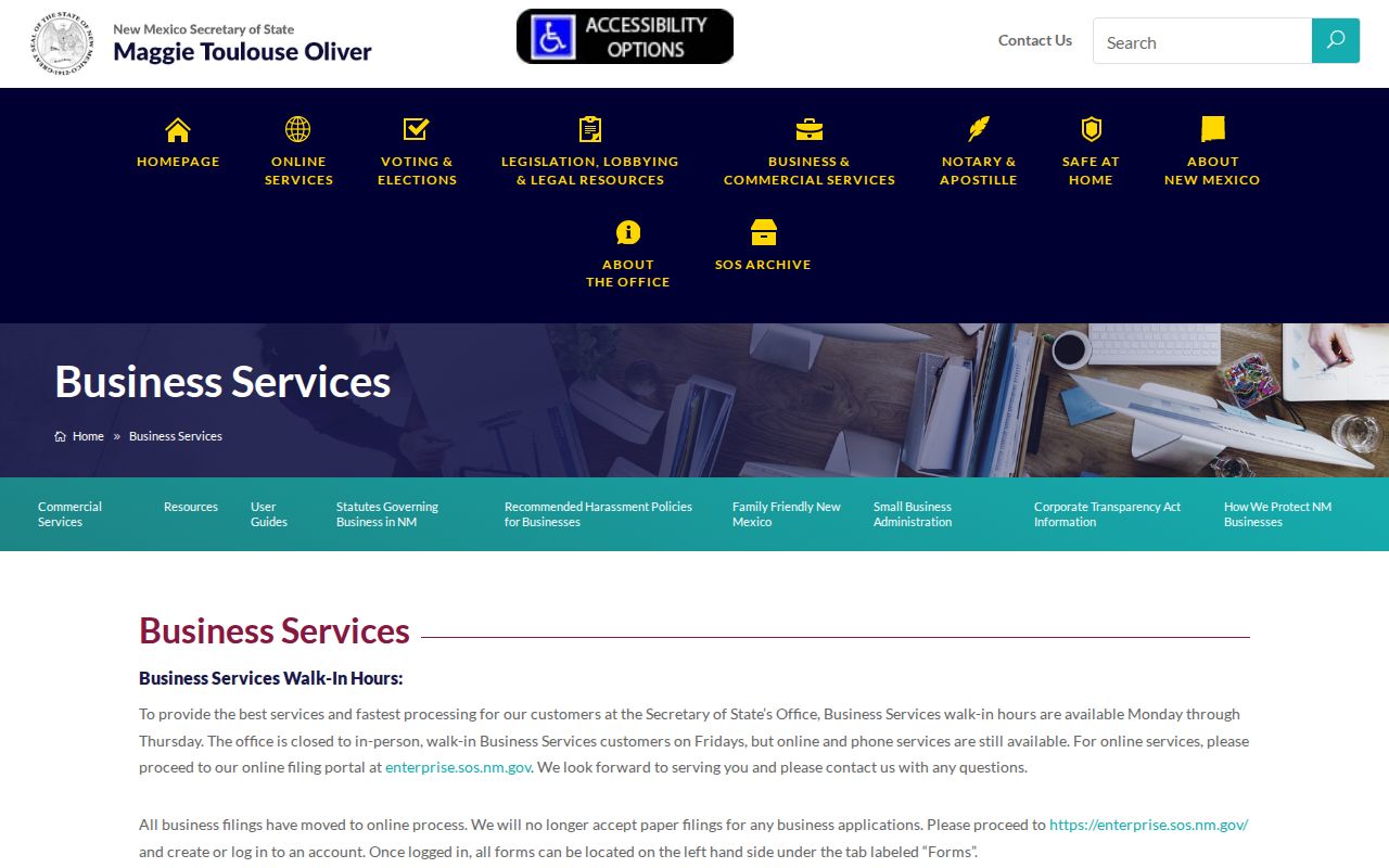Las Cruces residents directory New Mexico Secretary of State business services