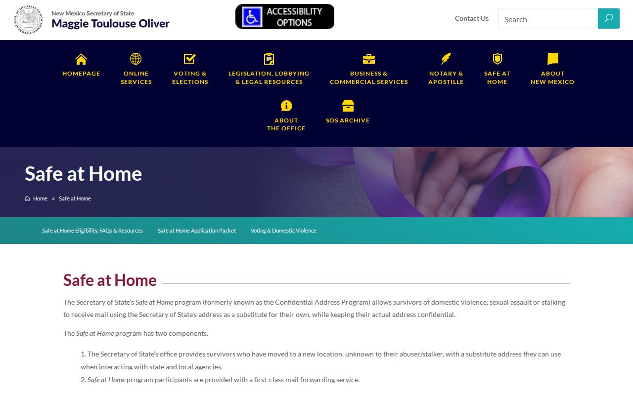 Las Cruces residents directory New Mexico Safe at Home information